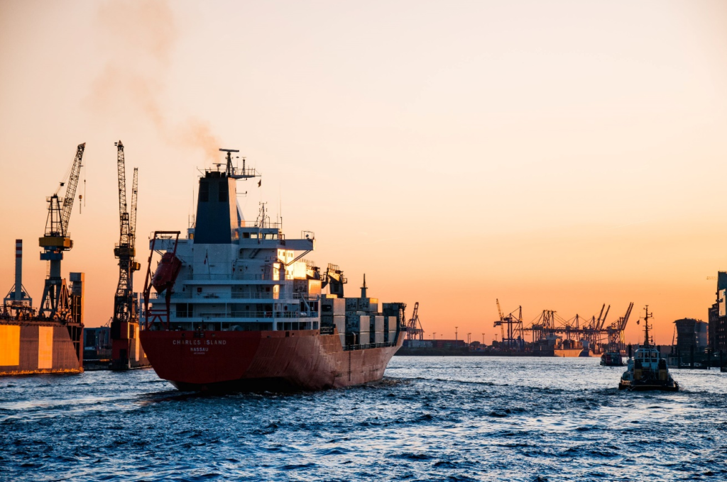 A large container ship